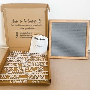 10x10 Gray Felt Letter Board
